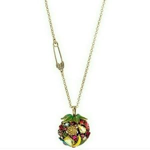 Betsey Johnson Calypso Fruit Ball Necklace Rare